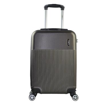 Imagem de Mala De Bordo Pequena Abs Yins 21113 Cadeado Integrado Rodas Duplas 360º Champagne P