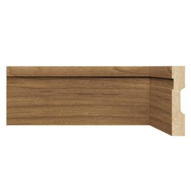 Imagem de Kit Rodapé de MDF 40 Barras Frisadas de 10cm x 2,40m Rende 96 Metros Moldufama Imbuia