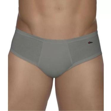 Imagem de Cueca Zorba Slip 172 Light 100% Algodão Com Abertura, Chumbo, M