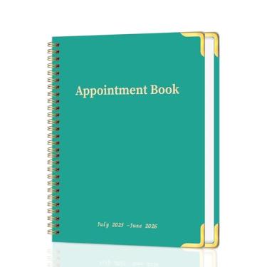 Imagem de DOURA Agenda de horários horários, agenda semanal de 2025, julho de 2025 a junho de 2026, agenda horária para planejamento escolar e escritório, calendário com capa flexível, 22 x 28 cm, azul