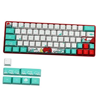 Imagem de AsrMyjcx Sea PBT Dye Sublimation 71 Chave Conjunto Completo para GK61 GK64 RK61, inglês