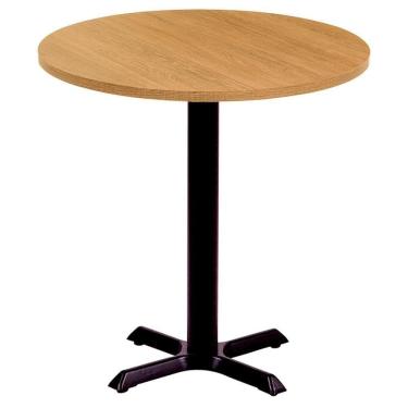 Imagem de Mesa ô Ferro Preto 74 Cm (alt) Base Em X Tampo Mdp Redondo 60 Cm (larg) X 2,50 Cm (alt) Samba