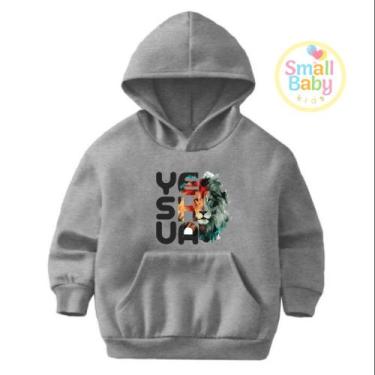 Imagem de Moletom Infantil / Juvenil / Unissex Jesus Yeshua - Core Base, Cinza, 