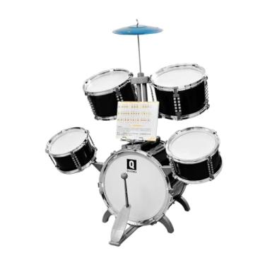 Imagem de Esquirla Bateria Infantil, Conjunto de Instrumentos Musicais, Brinquedo Interativo para Crianças, Preto