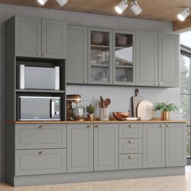 Imagem de Cozinha Compacta 271,5cm 5 peças 11 Portas 5 Gavetas Americana Henn, C