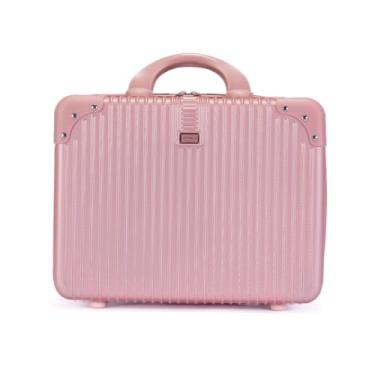 Imagem de Frasqueira de Viagem ABS 14 Polegadas Necessaire Mala de Mão Reforçada (Rosa)