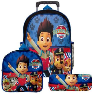 Imagem de Kit Mochila Infantil Menino Rodinha Paw Patrol Lancheira - Toys 2U