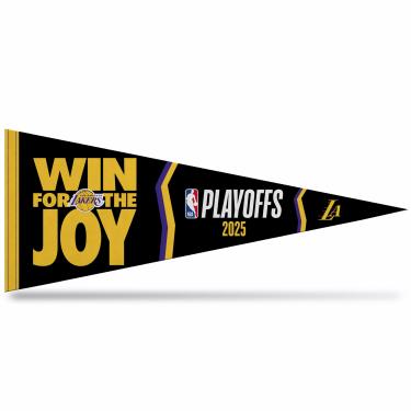 Imagem de Rico Industries NBA Basketball Los Angeles Lakers 2025 Playoffs Slogan Liftoff Always Us 30,5 cm x 76,2 cm Galhardete de decoração de parede de feltro - Ótimo para decoração de casa/quarto/caverna