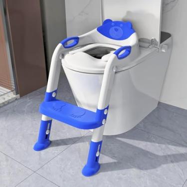 Imagem de Assento de treinamento para vaso sanitário com escada para banquinho de degrau, SKYROKU para treinamento de vaso sanitário para crianças meninos e meninas - Assento seguro e confortável