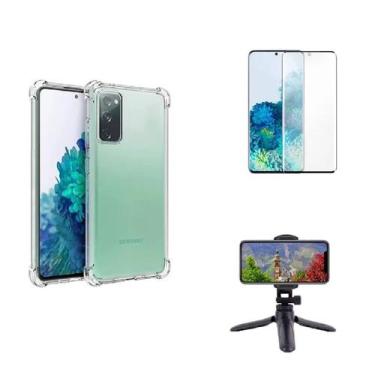 Imagem de Kit Tripé Tripod 360 graus para Samsung Galaxy S20 FE + Capa + Pelicul