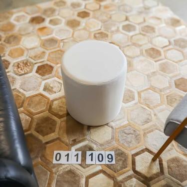 Imagem de Puff de Couro Redondo 45cm x 40cm | 011109