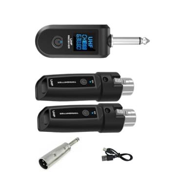 Imagem de menolana Transmissor e receptor de áudio universal para guitarra, equipamento musical compatível com baixo elétrico, 1 com 2