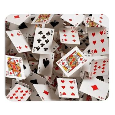 Imagem de Mouse Pad Design de cartão de pôquer estilo cassino dinâmico e divertido para desktop gamer escritório presente masculino para amantes de jogos e estratégia mousepad, mouse pad