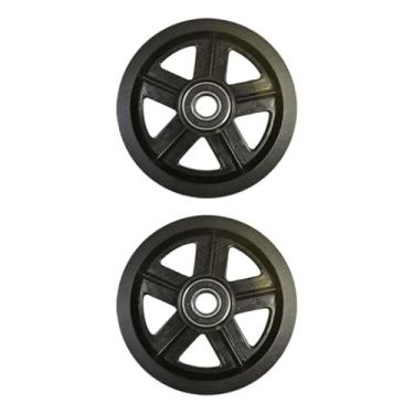 Imagem de predolo 2x Rodas para porta de correr de celeiro, ferragens, trilhos silenciosos, polia de suspensão para armários, janelas, garagens e portões