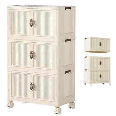 Imagem de Armario Dobravel Organizador 3 Andares Empilhavel Quarto Cozinha Casa Lavanderia Sala