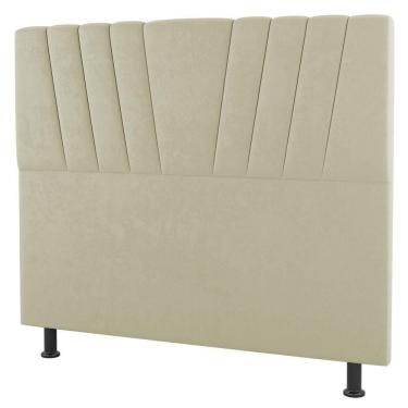 Imagem de Cabeceira Cama Box Solteiro Dublin 90cm Sintético Bege - Abmaza