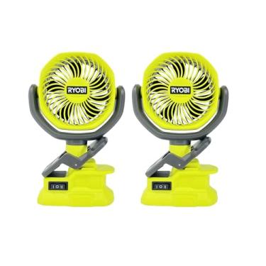 Imagem de RYOBI Pacote com 2 ventiladores PCF02B 18V sem fio de 10 cm (somente ferramenta)