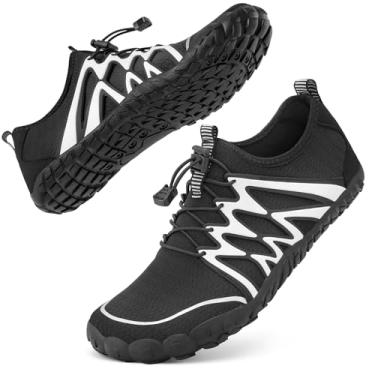 Imagem de Sapatos aquáticos femininos e masculinos adultos para caminhadas, natação, praia, rio, piscina, trilhas, meias aquáticas, protetoras, conforto, bico largo, largura, escalada, férias ao ar livre, 2025