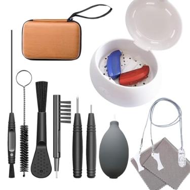 Imagem de Kit profissional de limpeza de aparelho auditivo e desumidificador de secador, ferramentas de 10 peças e estojo de armazenamento premium, remoção rápida de umidade para aparelhos auditivos, caixa de