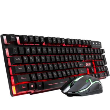 Imagem de Kit Teclado E Mouse Com Fio, Gamer Dust Duo X51, ABNT, Luminoso 2 Em 1 USB 1600DPI