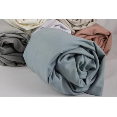 Imagem de Lençol Avulso Queen C/Elástico Canto 40cm 600 Fios Egípcio (AZUL JEANS)