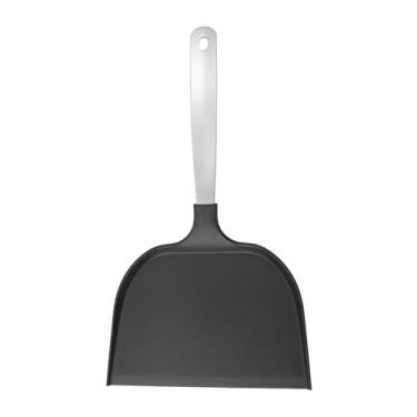 Imagem de Ｂｅｓｇａ Pá de nylon para panquecas, espátula antiaderente para ovos e hambúrgueres, viradora de panquecas, larga para assadeiras elétricas, utensílios de, Preto