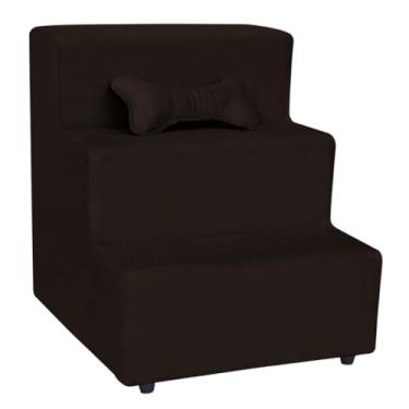 Imagem de degraus Pet 3 Degraus para Cachorros e Gatos com Almofada de Ossinho Várias Cores - Kasa Alb (MARROM)