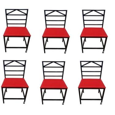 Imagem de Kit 6 Cadeiras Reforçada Para Cozinha E Sala Jantar Moderna
