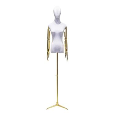 Imagem de Mannequin O manequim vem com um suporte de metal triangular, o braço robótico de galvanoplastia é ajustável e destacável(White,Small)