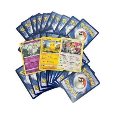 Imagem de Lote com 50 Cartas Pokemon Original Sem Repetições Com 02 Brilhantes G