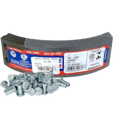 Imagem de Jogo Lonas Freio Traseiro com Rebites FD65 Compatível com Corcel 2 Belina 2 Del Rey - Sistema Bendix