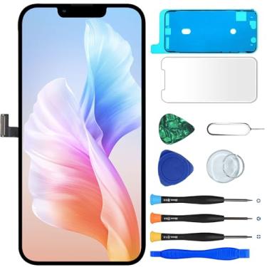 Imagem de Tela de substituição para iPhone 13 Pro, tela sensível ao toque 3D, tela LCD digitalizadora, montagem com fita adesiva à prova d'água e kit de ferramentas de reparo
