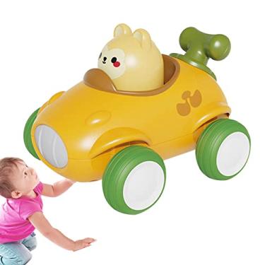 Imagem de Carros de brinquedo para crianças | Brinquedo de carro pequeno animal - Brinquedo educativo de carro de pressão para a frente de luz e som para meninos, brinquedos de puxar para trás,