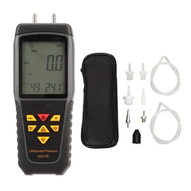 Imagem de Digital Diferencial Pressure Alta Precisão LED Backlit Display Handheld Gás Pressure Tester Medidor de pressão de ar para Metalúrgica Química Energia Elétrica Nuclear Industrial