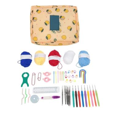 Imagem de Asixxsix Conjunto de Ganchos de crochê, 12 Tamanhos de Aço Inoxidável Agulhas Ergonômicas de crochê Com lã Macia Colorida, para Iniciantes e Profissionais tricô de Suéteres (limão amarelo)
