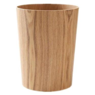 Imagem de Cesta de lixo de madeira BISOZER 8.7L para casa ou escritório