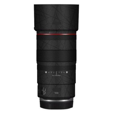 Imagem de 100 2.8 Lente Cap Skin Anti-Scratch Adesivo de Câmera para Canon RF 100 mm F2.8 Película Protetora Macro Decalque (Cruz Ultra Preto)