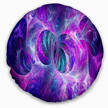 Imagem de Design de neve roxo fractal textura abstrata sala de estar, sofá, almofada de alta qualidade + capa de almofada impressa em ambos os lados 50 cm