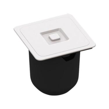 Imagem de Lixeira Arquitech De Embutir 8L Quadrada Branca