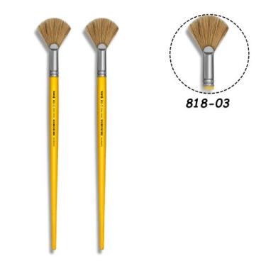 Imagem de 2 Pincel Tigre 818-03 Fan Leque Cerda Natural