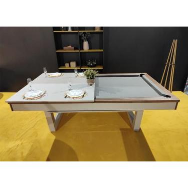 Imagem de Mesa de Sinuca/Bilhar com Tampo de Jantar - 2,53x1,40 - Nelson Bilhare