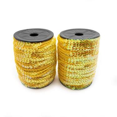 Imagem de Fio Trançado Lantejoula 6mm 50 Metros Carnaval Escolha a Cor - Macall,