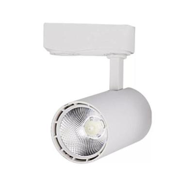 Imagem de  Luminária Branca Trilho Spot Led 7W 3500K Branco Quente - AAAtop