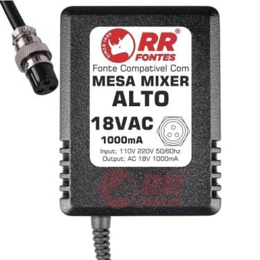 Imagem de Fonte Ac 18V Para Mesa De Som Mixer Alto L6 Digital Mixing - Rrfontes 