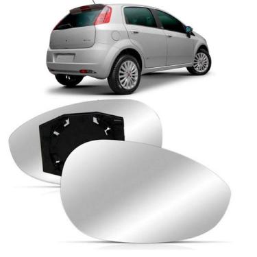 Imagem de Par lente retrovisor punto 07/17 com base - BLAWER