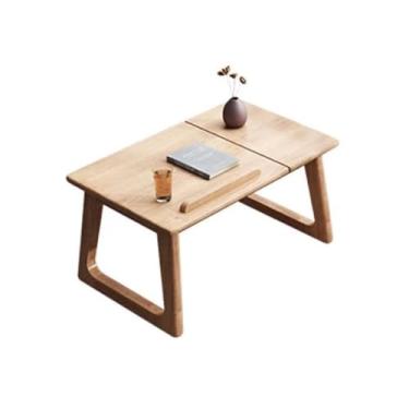 Imagem de Mesa baixa com janela de sacada nórdica de madeira pequena e baixa mesas de café modernas minimalistas para varanda janela baía de café Tatami decoração de casa mesa de móveis para sala de estar