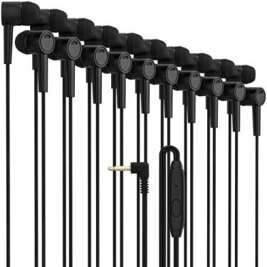 Imagem de Earbuds, fones de ouvido Maeline Bulk com microfone, pacote com 100 un