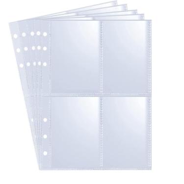 Imagem de 20 Pack - 160Pockets A5 Binder Sleeves (2.5"x3.5") - Double-Sided 4 Pocket Kpop Photocard Protector Pages - Ultra-Clear Trading Card Sleeves for Game Cards, Collectibles, & Trading Cards