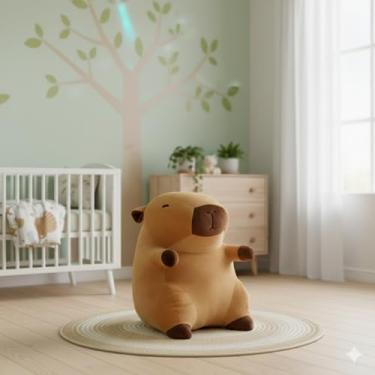 Imagem de Super Capybara Gigante Kawaii Pelúcia Exclusiva Abraçar Macia Igual A foto Feito No Brasil Fofa Antialérgica Ideal Para Presentear Decorar Festa Infantil Realista Brinquedo Dia Crianças Filo