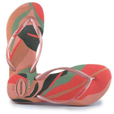 Imagem de Chinelo Havaianas Slim Feminino PALETTE GLOW 24/25, Rosa, Chiclete